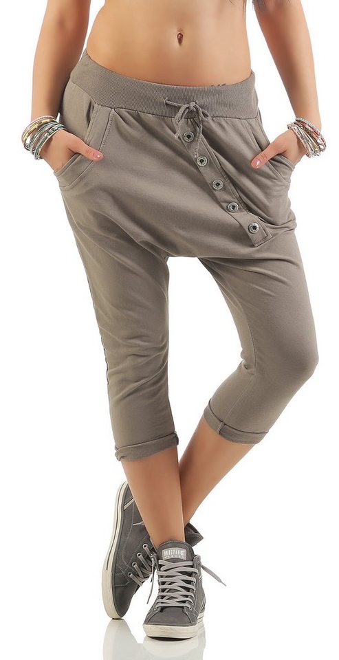 Mississhop Caprihose Damen Capri Hose Boyfriend Hose Jogginghose M.168 von Mississhop