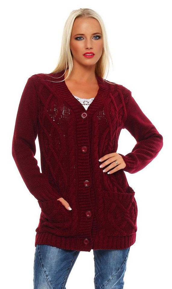 Mississhop Cardigan Damen Lange Strickjacke Cardigan M.3002 von Mississhop