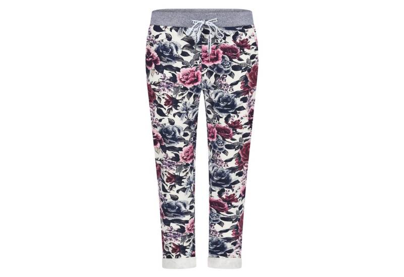 Mississhop Chinohose Damen Hose Blumen Jogginghose Baumwolle gemustert M. 287 von Mississhop