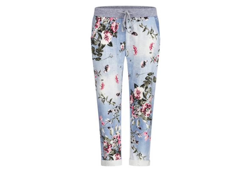 Mississhop Chinohose Damen Hose Blumen Jogginghose Baumwolle gemustert M. 287 von Mississhop