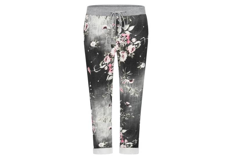 Mississhop Chinohose Damen Hose Blumen Jogginghose Baumwolle gemustert M. 287 von Mississhop