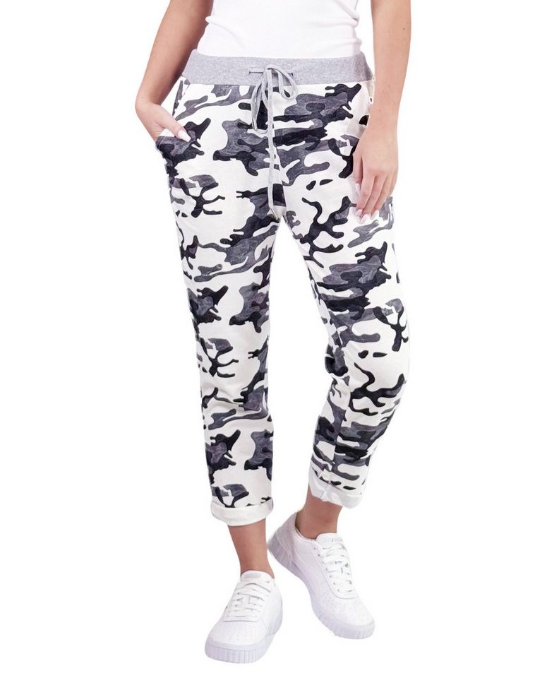 Mississhop Chinohose Damen Hose Blumen Jogginghose Baumwolle gemustert M. 287 von Mississhop