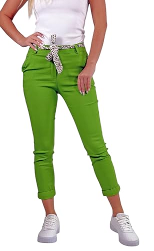 Mississhop Female Damen Stretch Klassische Chino Hose (Mod. 366) Jadegrün XXL von Mississhop