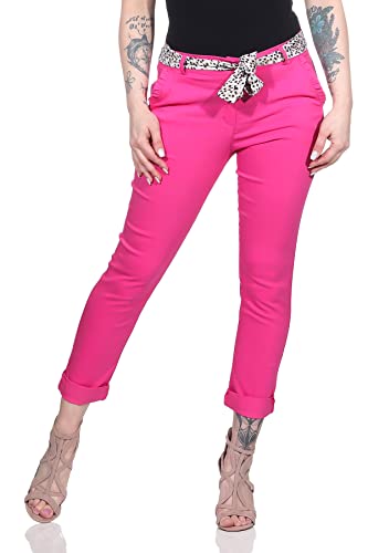 Mississhop Female Damen Stretch Klassische Chino Hose (Mod. 366) Pink L von Mississhop