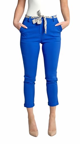 Mississhop Female Damen Stretch Klassische Chino Hose (Mod. 366) Royalblau XL von Mississhop