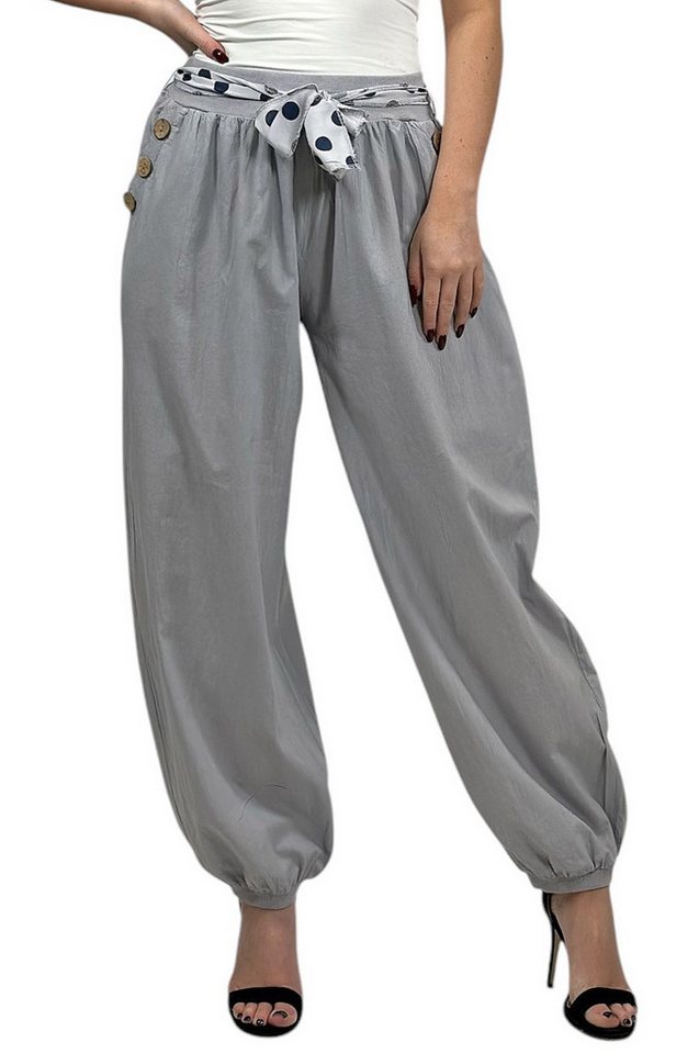 Mississhop Haremshose Leichte Baumwollhose einfarbige Hose Sommerhose Aladinhose M. 270 in Unifarbe von Mississhop