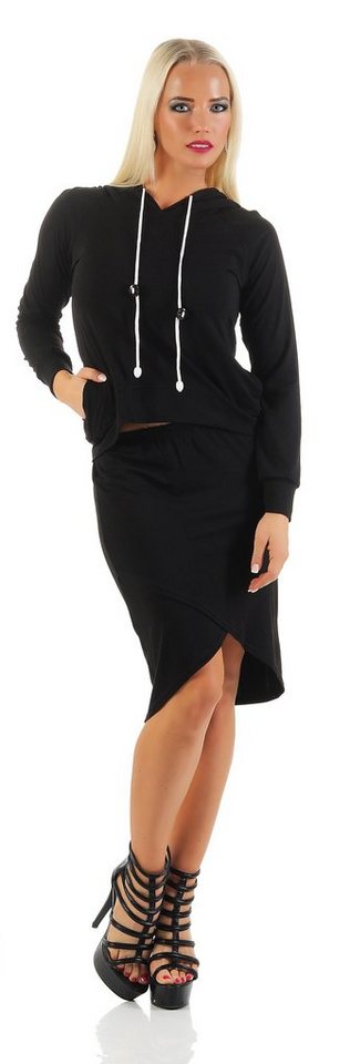 Mississhop Jerseyrock 2 in 1 Set Wickelrock mit Kapuzenpullover M.7790 (Set, Rock und Pullover) Wickelrock von Mississhop