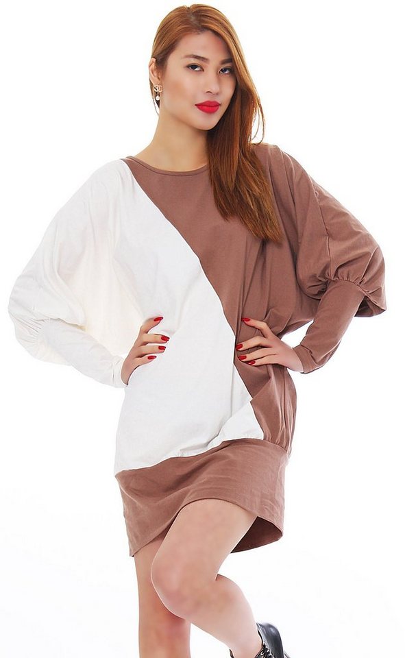 Mississhop Langarmshirt Bluse Tunika Longshirt mit Fledermausärmeln M.KIng von Mississhop