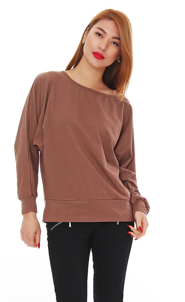 Mississhop Langarmshirt Damen-Sweatshirt mit Fledermausärmeln Ida von Mississhop