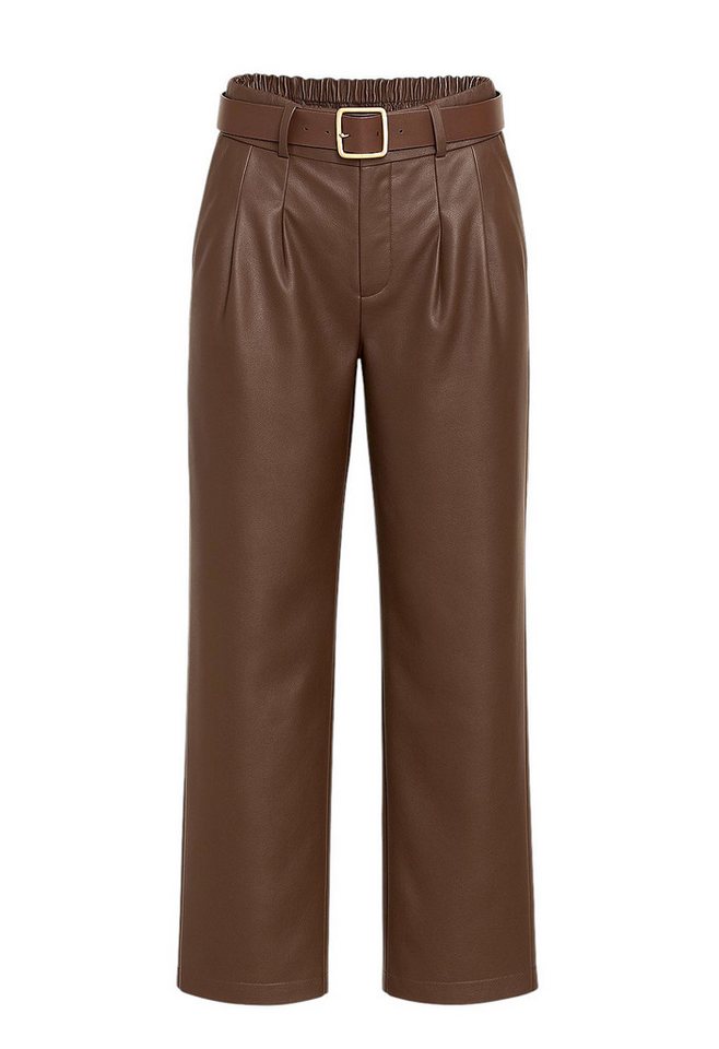Mississhop Lederimitathose Damen Hose aus Kunstleder mit Gürtel M.403 von Mississhop