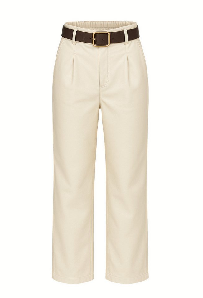 Mississhop Lederimitathose Damen Hose aus Kunstleder mit Gürtel M.403 von Mississhop