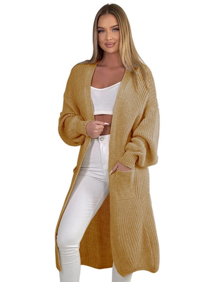 Mississhop Longstrickjacke Cardigan Longstrickjacke extra lange Strickjacke M. 384 von Mississhop