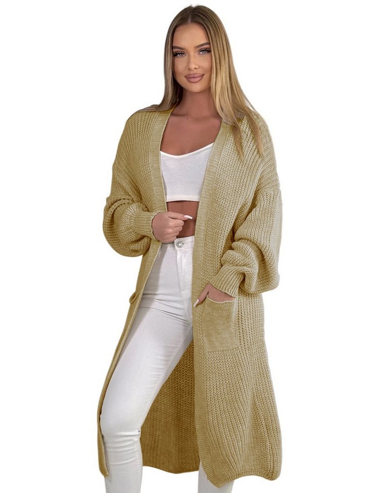 Mississhop Longstrickjacke Cardigan Longstrickjacke extra lange Strickjacke M. 384 von Mississhop