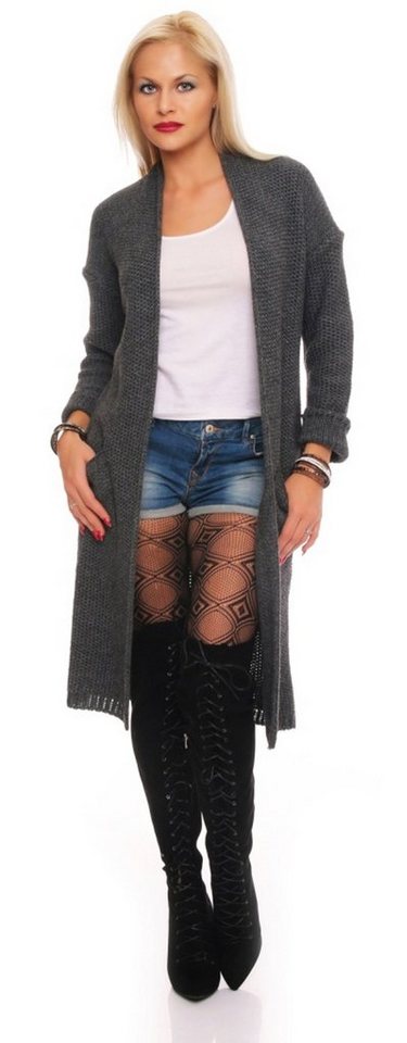 Mississhop Longstrickjacke Damen Lange Strickjacke Cardigan M.3008 von Mississhop