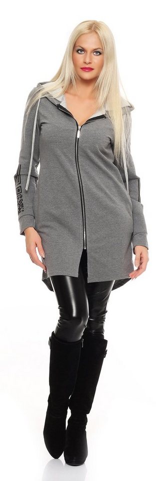 Mississhop Longstrickjacke Damen Print Hoodie Jacke Kapuzenpullover M.89 von Mississhop