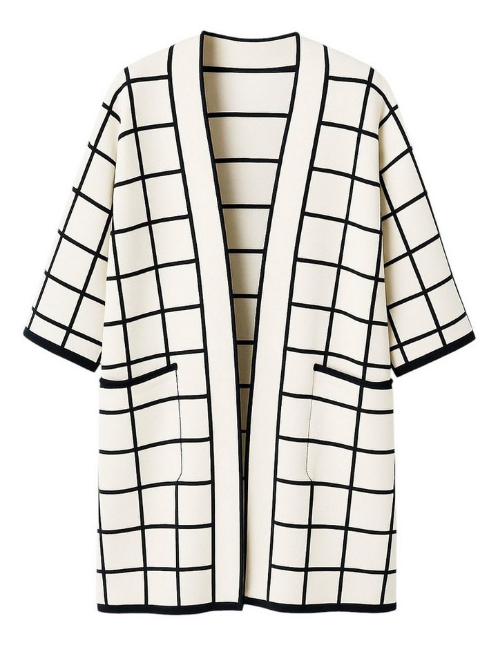 Mississhop Longstrickjacke Stylischer Damen-Cardigan aus weichem Feinstrick M.416 von Mississhop