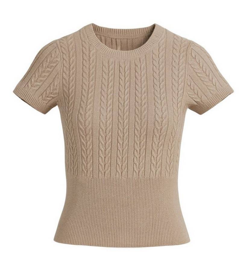 Mississhop Rollkragenpullover Damen Strickpullover mit kurzem Ärmel M.411 von Mississhop