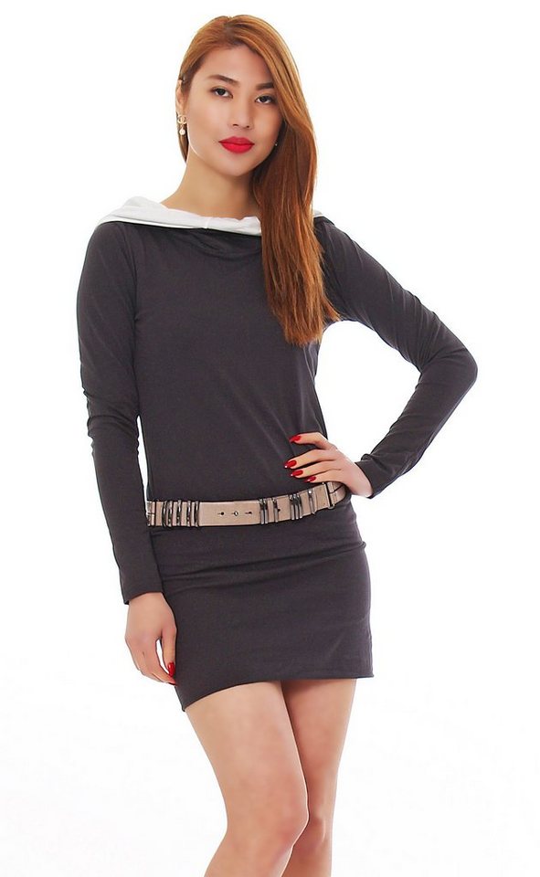 Mississhop Shirtkleid Kapuzenshirt Kapuzenkleid Longshirt Tunika Frida Mississhop Shirtkleid Kapuzenshirt Kapuzenkleid Longshirt Tunika Frida von Mississhop