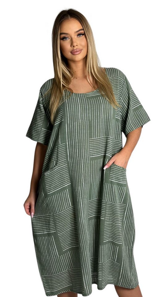 Mississhop Sommerkleid Baumwollkleid 100 % Baumwolle Casual Shirtkleid Strandkleid M.377 von Mississhop