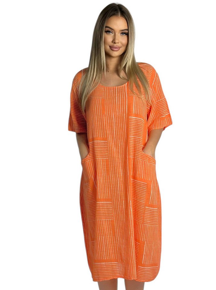 Mississhop Sommerkleid Baumwollkleid 100 % Baumwolle Casual Shirtkleid Strandkleid M.377 von Mississhop