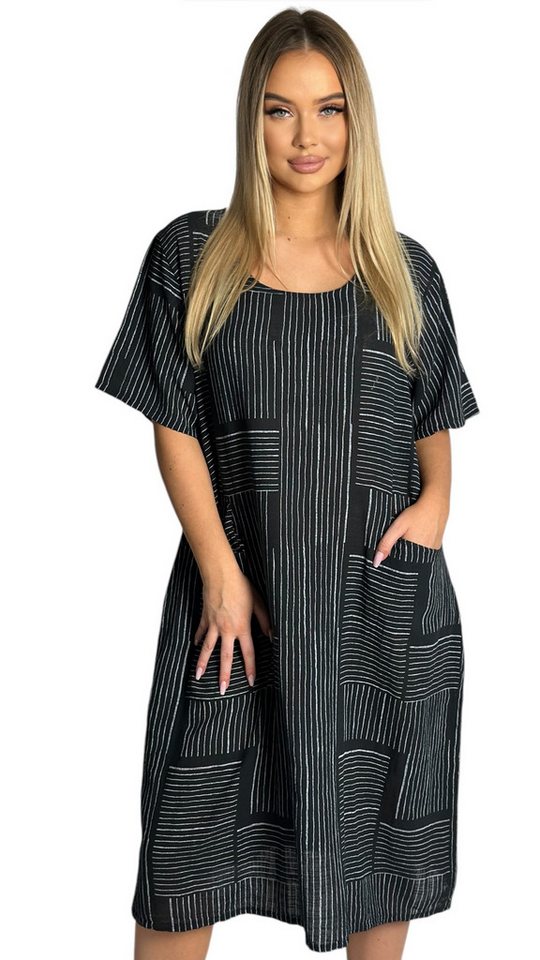 Mississhop Sommerkleid Baumwollkleid 100 % Baumwolle Casual Shirtkleid Strandkleid M.377 von Mississhop