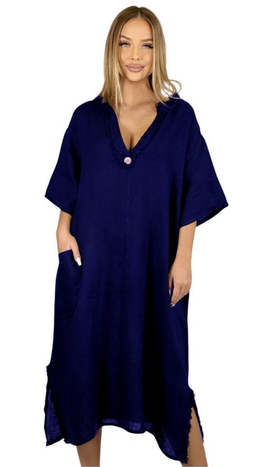 Mississhop Sommerkleid Dame Kleid Sommerkleid 100% Leinen M.3093 Mississhop Sommerkleid Dame Kleid Sommerkleid 100% Leinen M.3093 von Mississhop