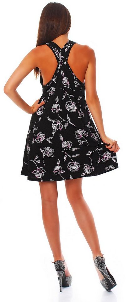 Mississhop Sommerkleid Minikleid mit überkreuzten Schlaufen schulterfrei von Mississhop