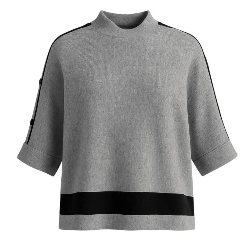 Mississhop Stehkragenpullover Damen Feinstrickpullover mit Knopfleiste M.415 von Mississhop