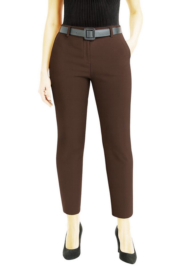 Mississhop Stretch-Hose Chinos Damen Stretchhose mit Reißverschluss von Mississhop