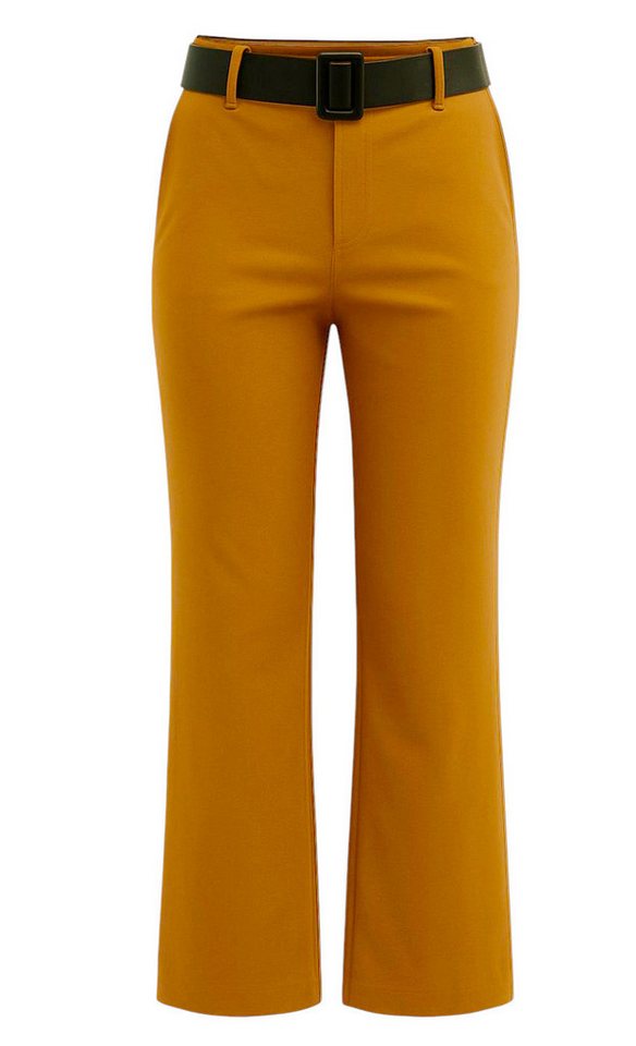 Mississhop Stretch-Hose Elegante Damenhose mit Gürtel und geradem Bein M.431 von Mississhop