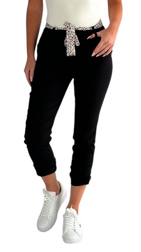 Mississhop Stretch-Hose Female Damen Stretch Klassische Chino Hose mit gemustertem Tuch M. 366 von Mississhop