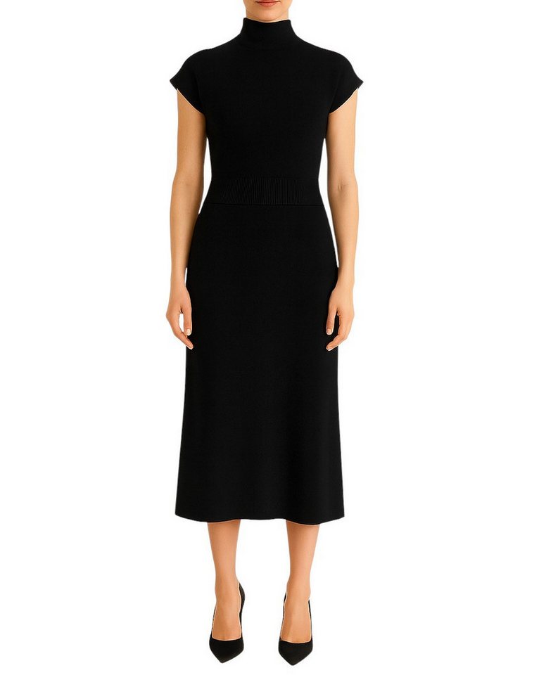 Mississhop Strickkleid Damen Strick Zweiteiler – Pullover mit kurzem Arm & Midirock M. 407 von Mississhop