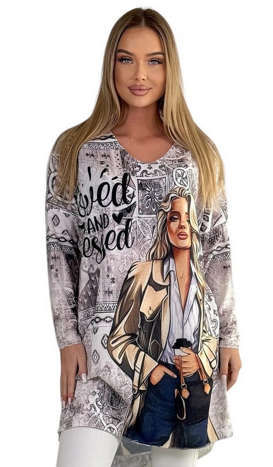 Mississhop Strickkleid Damen Strickkleid Pullover Strickpullover M.392 von Mississhop