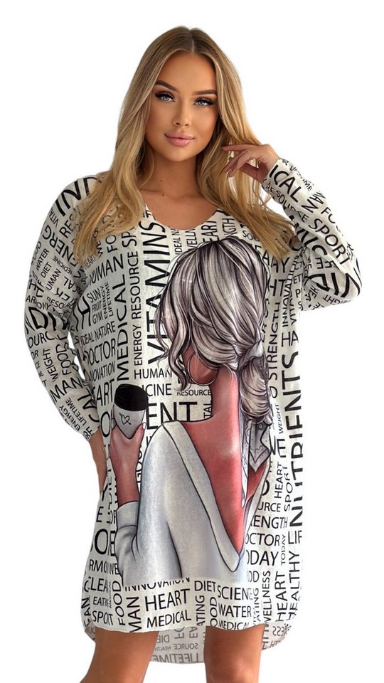 Mississhop Strickkleid Damen Strickkleid Pullover Strickpullover M.392 von Mississhop