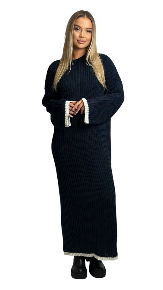 Mississhop Strickkleid Strickkleid Kleid gestrickt lang M.383 (1-tlg) von Mississhop