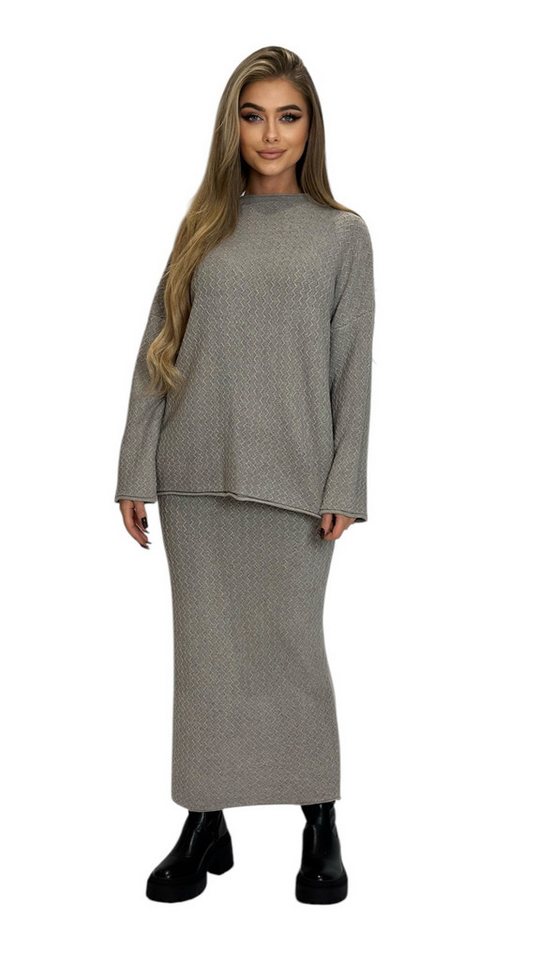 Mississhop Strickkleid Strickset Strickanzug Rock Pullover Damen M.395 von Mississhop