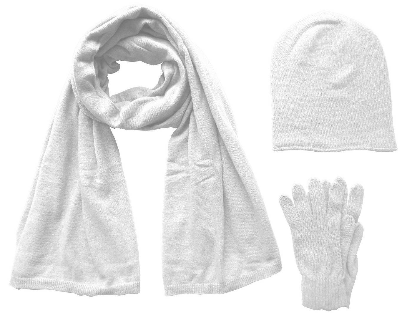 Mississhop Strickmütze Beanie Mütze Slouch / XXL Schal / Handschuhe Wolle von Mississhop