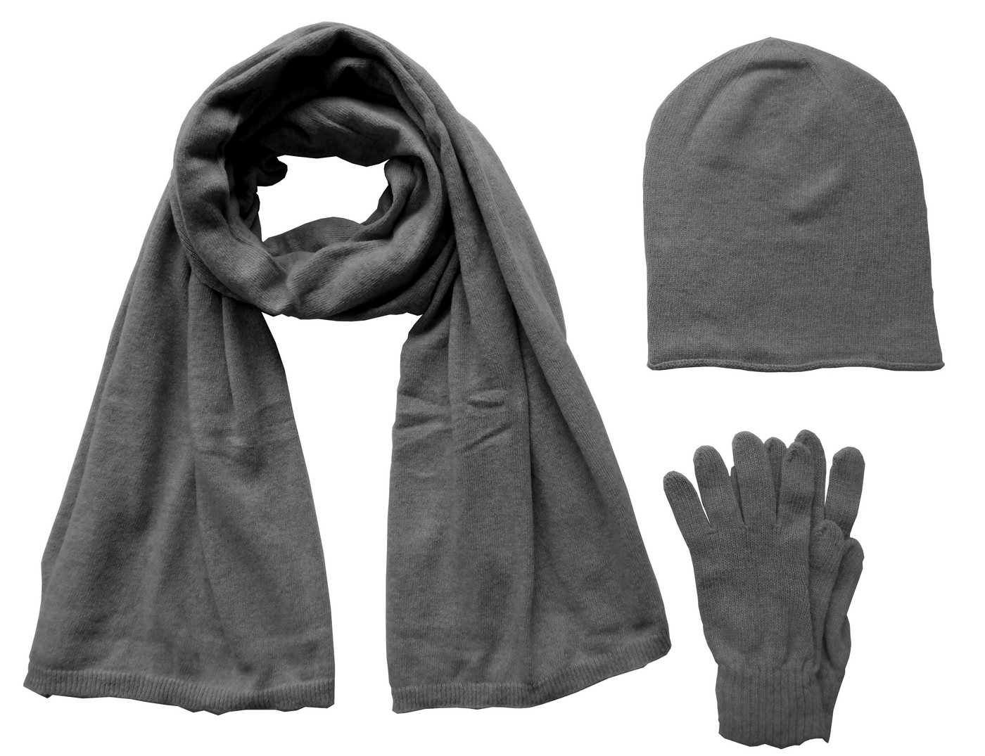 Mississhop Strickmütze Beanie Mütze Slouch / XXL Schal / Handschuhe Wolle von Mississhop