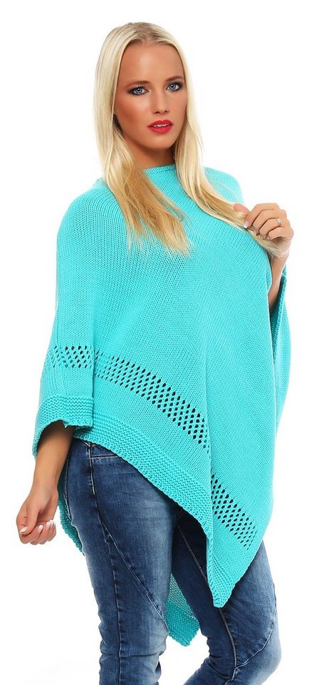 Mississhop Strickponcho Damen Poncho Cape Überwurf Strickponcho M.3004 von Mississhop