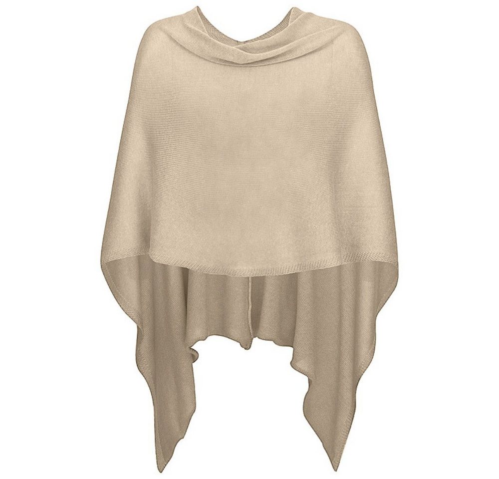 Mississhop Strickponcho Damen Poncho Cape Überwurf Strickponcho feiner Strick 221 von Mississhop