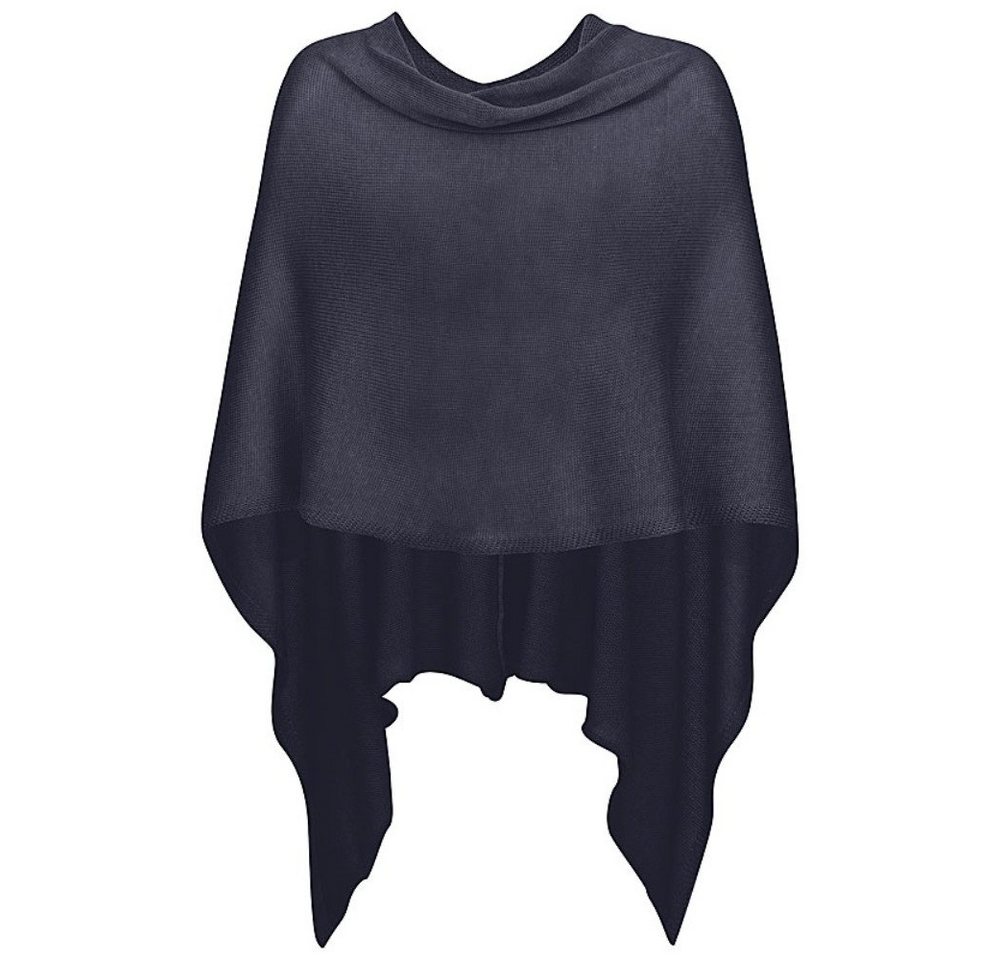 Mississhop Strickponcho Damen Poncho Cape Überwurf Strickponcho feiner Strick 221 von Mississhop