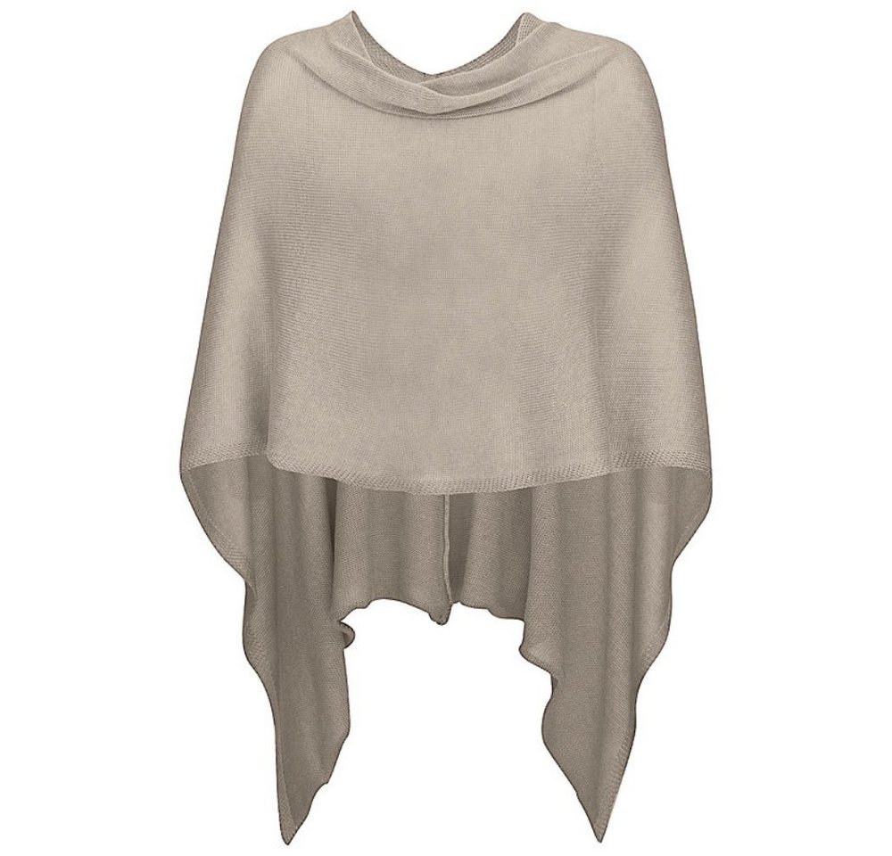 Mississhop Strickponcho Damen Poncho Cape Überwurf Strickponcho feiner Strick 221 von Mississhop