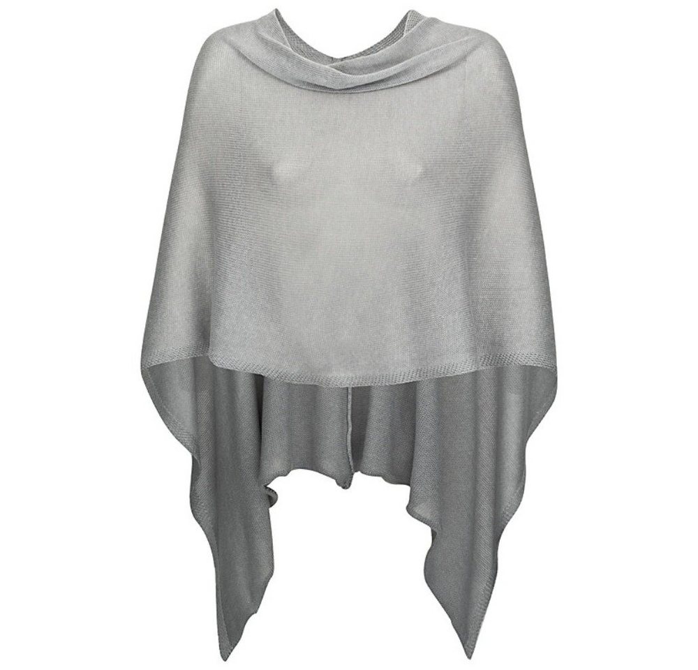 Mississhop Strickponcho Damen Poncho Cape Überwurf Strickponcho feiner Strick 221 von Mississhop