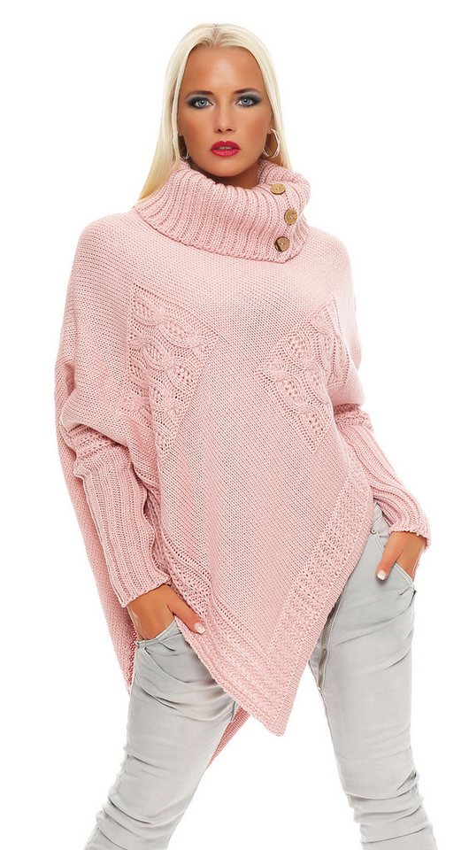 Mississhop Strickponcho Poncho Strick Sweatshirt Pullover Umhang Überwurf M. 3001 von Mississhop