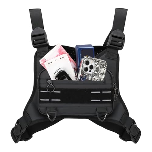 Brusttasche Für Herren Mit Handyhalterung Wasserdicht Gürteltasche Hüfttasche Sport Brusttasche Laufweste Handytasche Sport Weste Für Jagd Outdoor laufan Radfahren Wandern von Missmisq