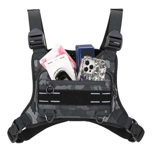 Brusttasche Für Herren Mit Handyhalterung Wasserdicht Gürteltasche Hüfttasche Sport Brusttasche Laufweste Handytasche Sport Weste Für Jagd Outdoor laufan Radfahren Wandern von Missmisq