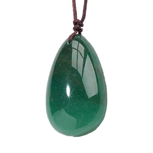 Missmisq Grüne Aventurin Halskette Edelstein Tropfen Halskette Für Damen Und Herren Kristall Anhänger Heilstein Halskette Wassertropfen Anhänger Handgefertigter Grüne Aventurin Anhänger von Missmisq