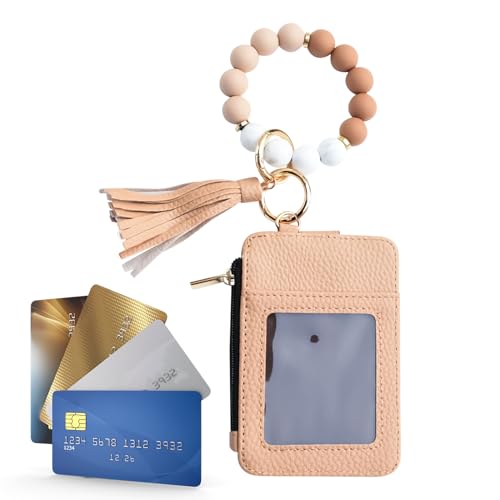 Missmisq Perlen Geldbörse - Kartenhalter mit Perlenquaste und Armband | Kartenetui Organizer für die Damen,Fest Einkaufen Urlaub Datum Reise von Missmisq