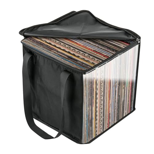 Missmisq Tasche Für Schallplatten Album Aufbewahrungskoffer DJ Tasche Feuerfest Schallplatten Aufbewahrungsbox Vinyl Schallplattenkoffer DVD Disc Aufbewahrungstaschen Tragetasche Für Reisen, Sammlung von Missmisq