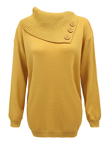 Missmister Einfarbige Damenpullover | Rollkragen | Übergröße Pullover für Frauen | Passende Knöpfe | Rollkragen Pullover Pullover Pullover Rollkragen Tops für Frauen | Damen Pullover 44-54 Missmister Einfarbige Damenpullover | Rollkragen | Übergröße Pullover für Frauen | Passende Knöpfe | Rollkragen Pullover Pullover Pullover Rollkragen Tops für Frauen | Damen Pullover 44-54 von Missmister